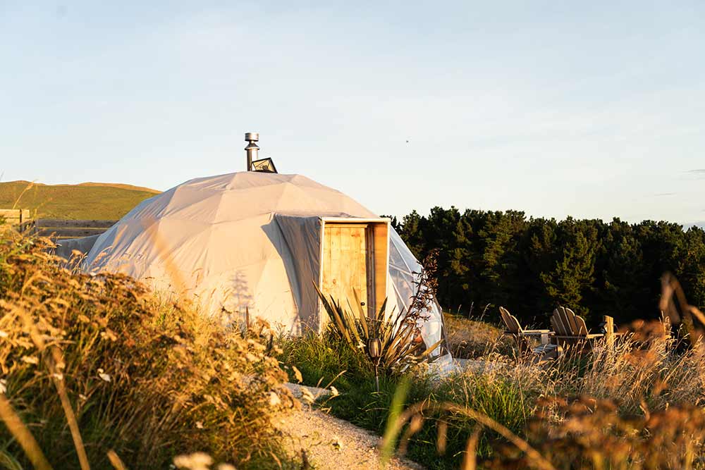 Dome at Sunrise - Valley Views Glamping