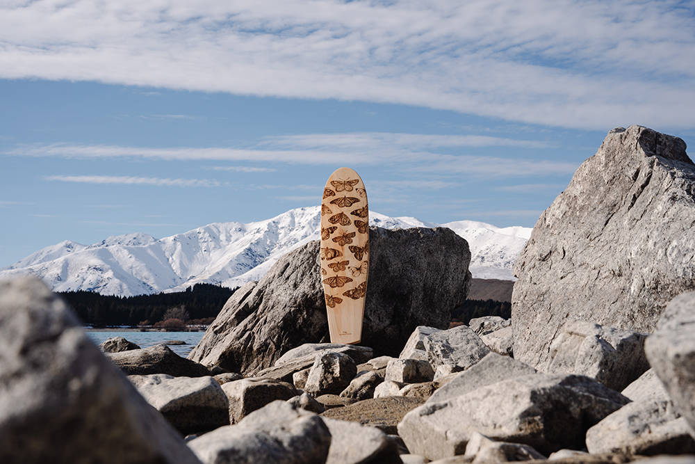 Paper Rain Butterflies art board at Lake Tekapo NZ