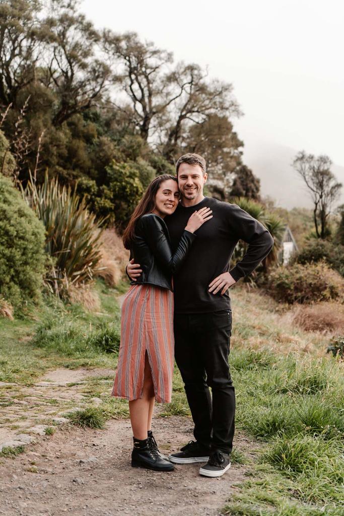Couple standing in nature
