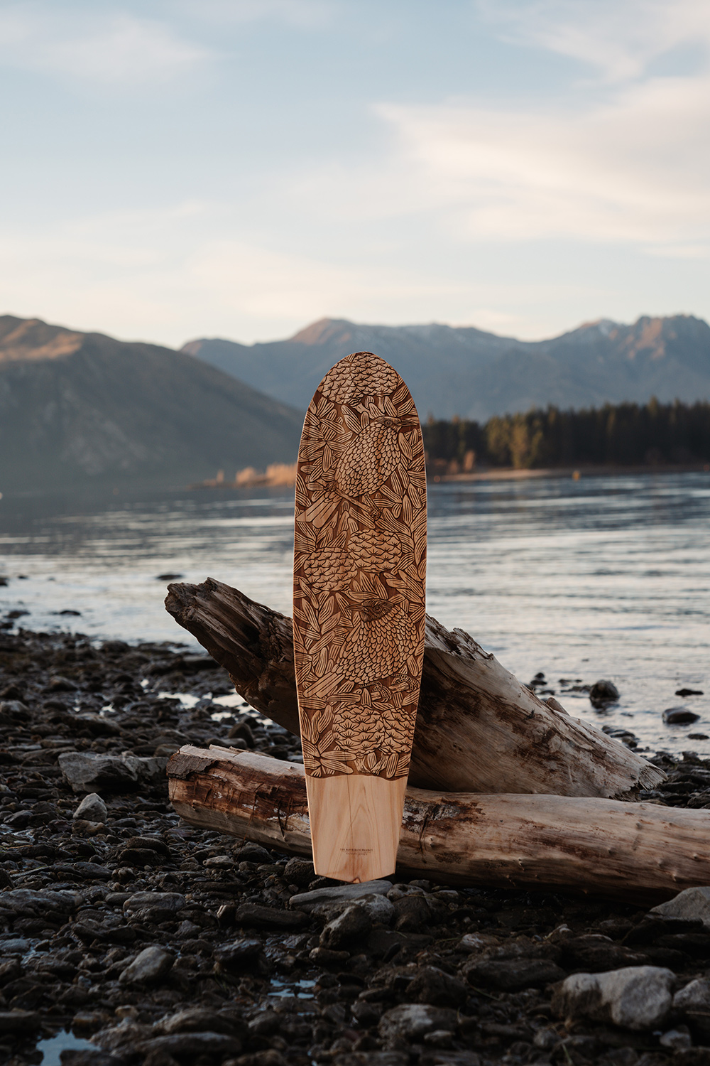 Paper Rain Bellbird and Kauri art board at Lake Wanaka NZ